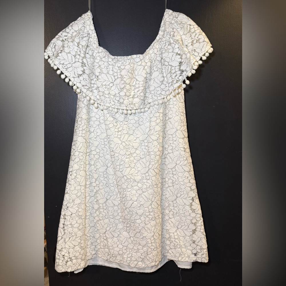 White Lace Dress (off the shoulder)
